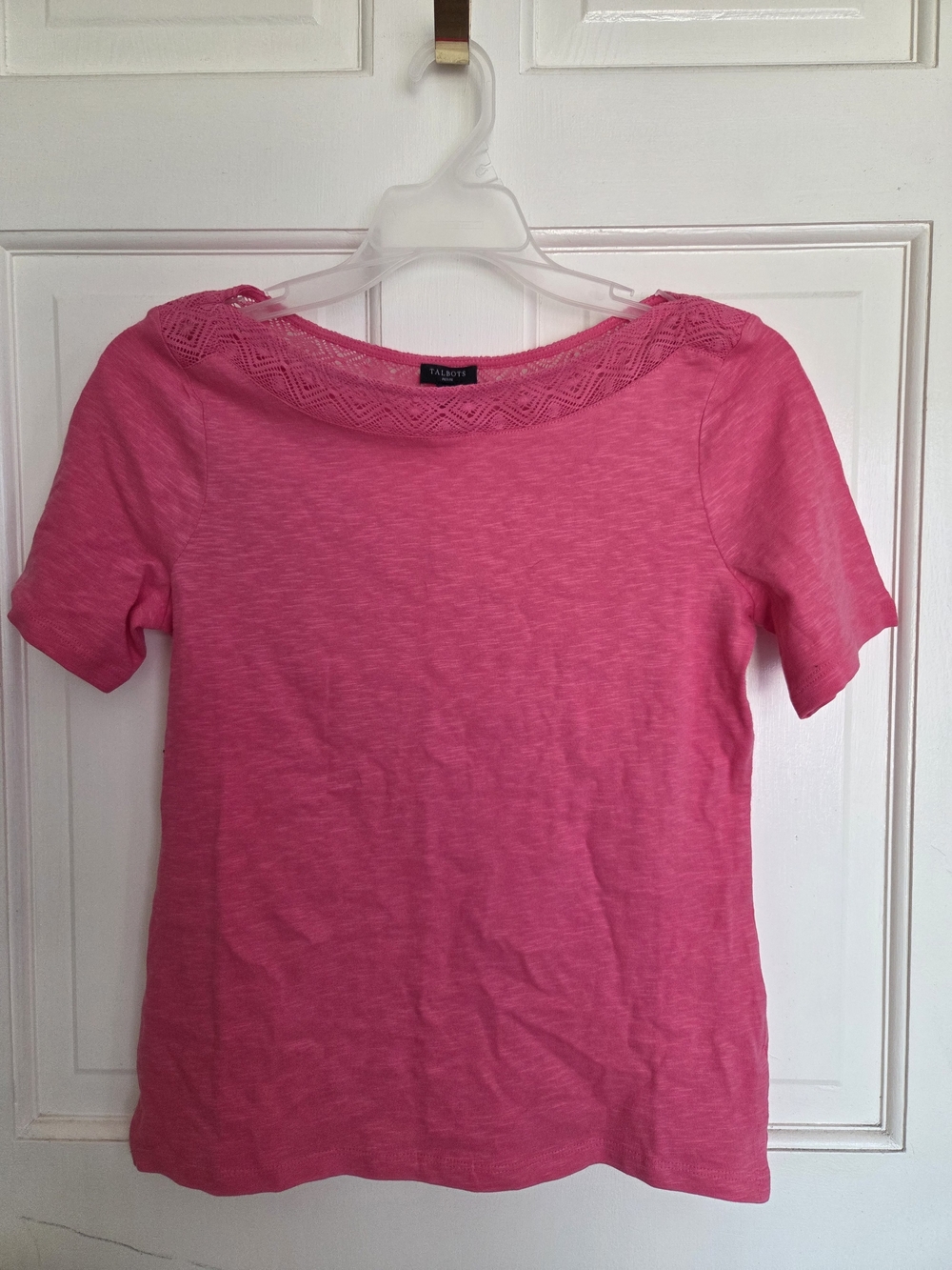 NWT Talbots Pink Short-Sleeve  Top Petite S